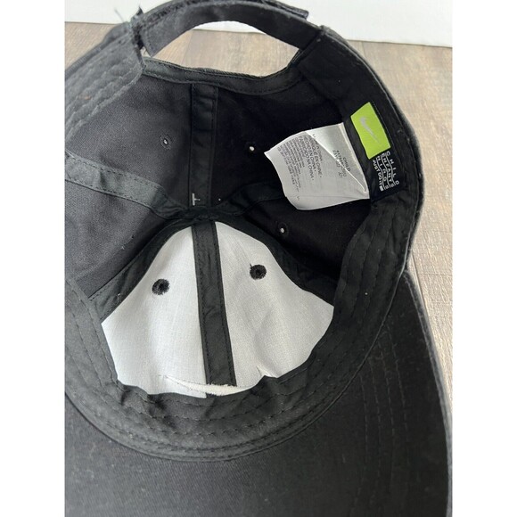 Nike Logo Cap Hat Boys Youth One Size Fits Most Black Adjustable - Picture 10 of 11